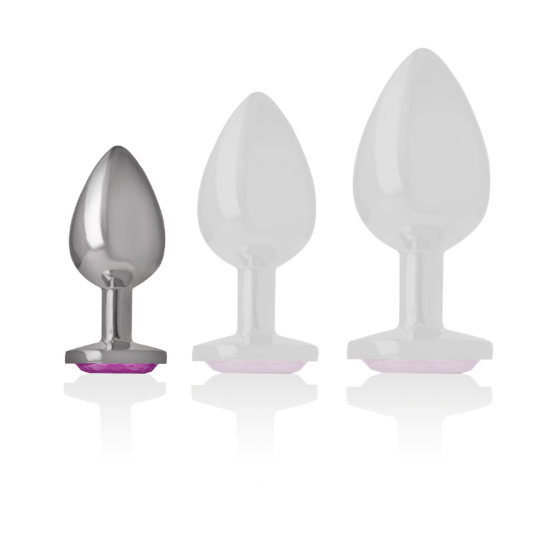 Plug anal de aluminio INTENSE con gema en forma de corazón