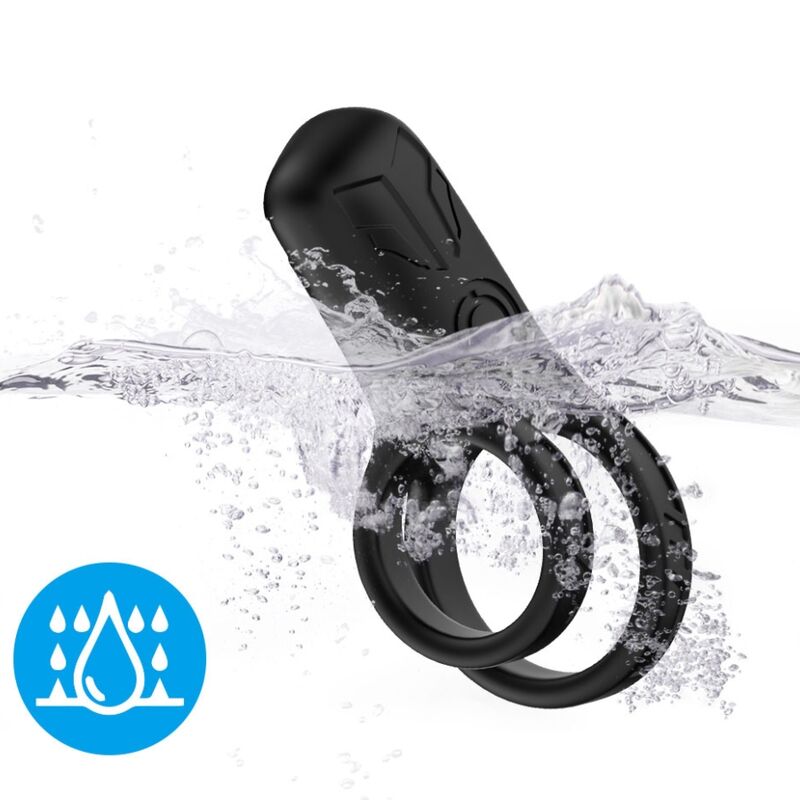 Anillo vibrador doble ARMONY FOR HIM recargable y sumergible