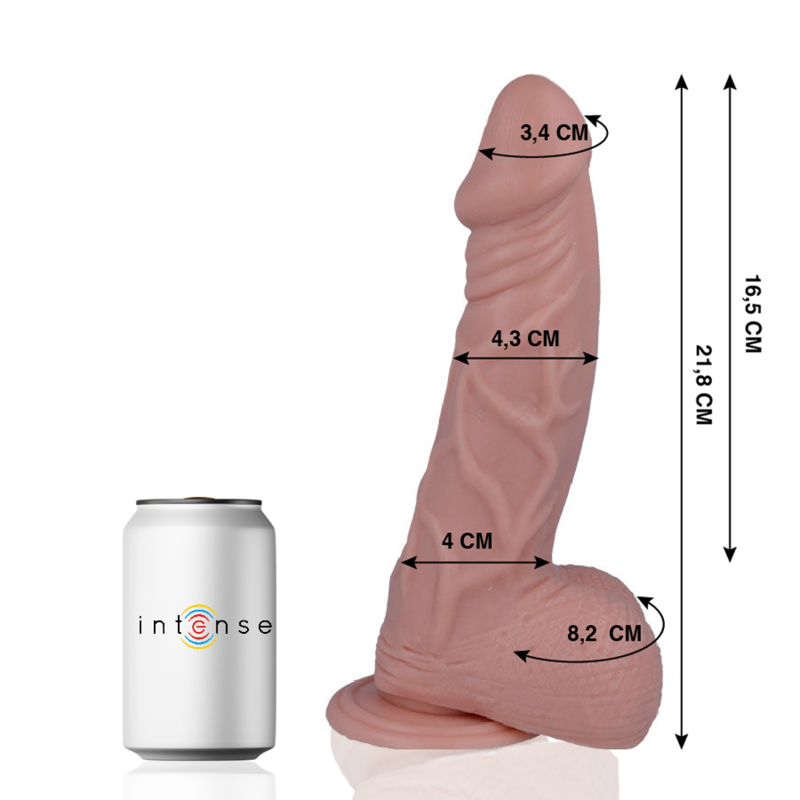 Dildo realista Mr. Intense con ventosa, 21.8 x 4.3 cm