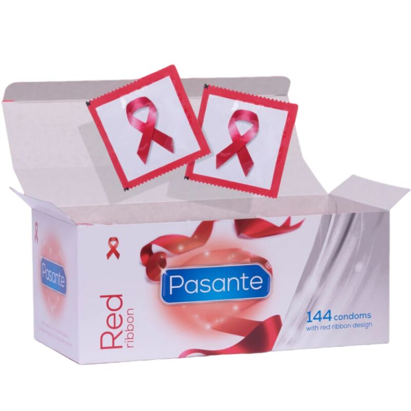 Preservativos Pasante Red Ribbon 54 mm, caja 144 uds