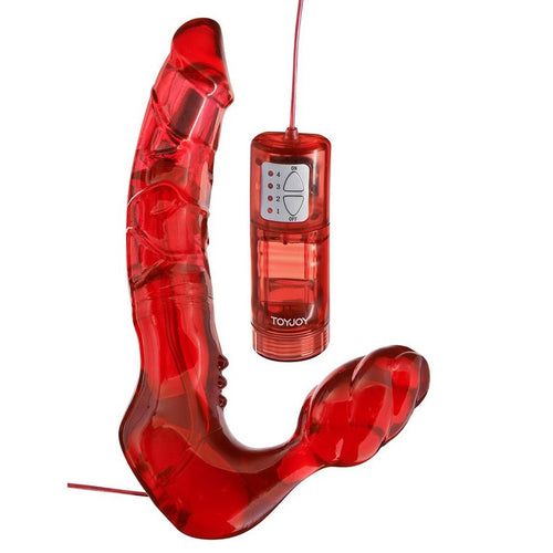 TOYJOY - ARNÉS DOBLE PENETRACIÓN SIN CORREAS CON VIBRADOR