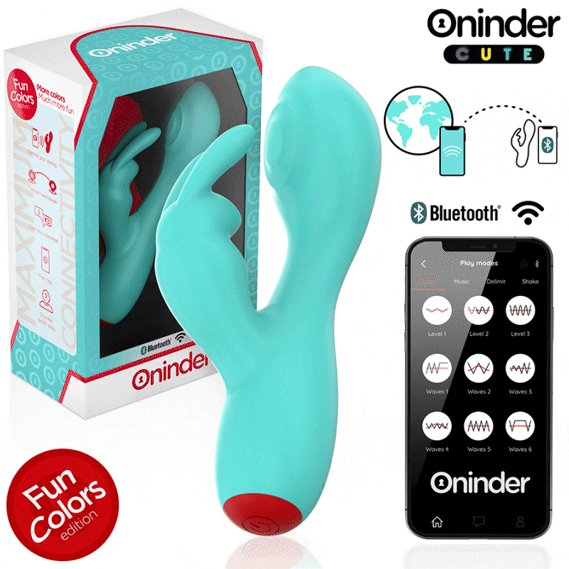 ONINDER CUTE - LOVE BUNNY VIBRADOR PUNTO G Y CLÍTORIS - APP MUNDIAL GRATUITA