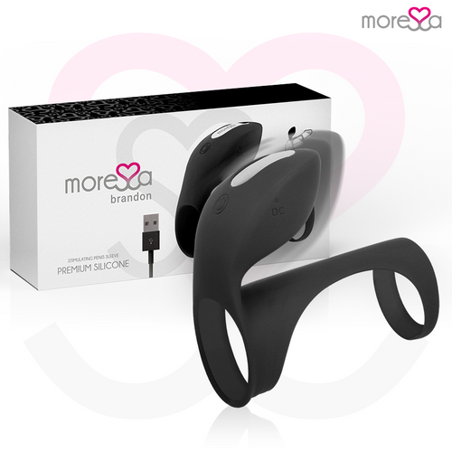 MORESSA - BRANDON POTENTE ANILLO VIBRADOR CON FUNDA DE ENGROSAMIENTO MASCULINO