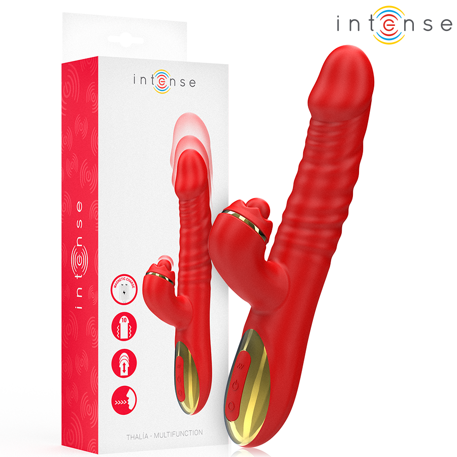 Vibrador con empuje y estimulación Thalia de Intense