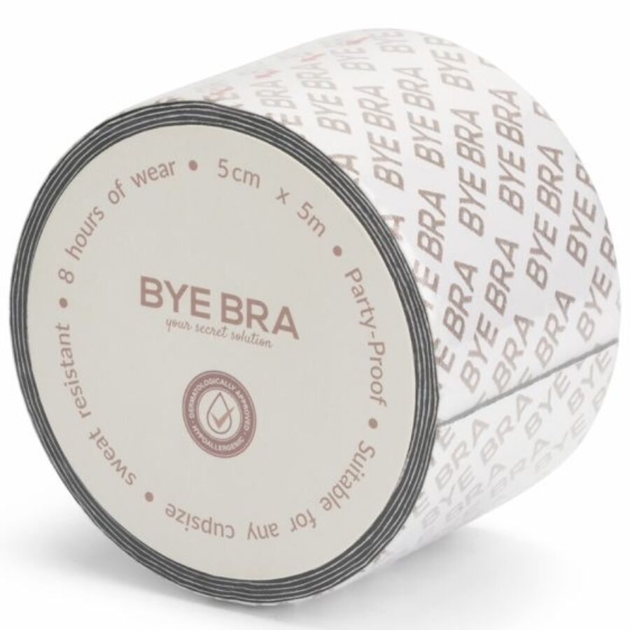 Cinta adhesiva doble cara 5 x 500 cm Bye Bra para piel y ropa