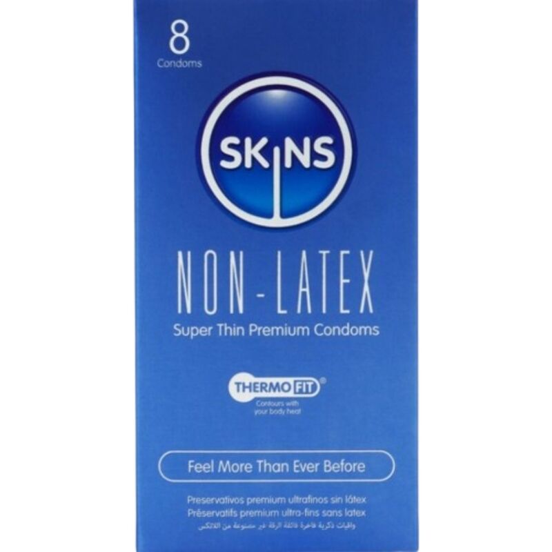 Preservativos sin látex SKINS, pack de 8 ultrafinos