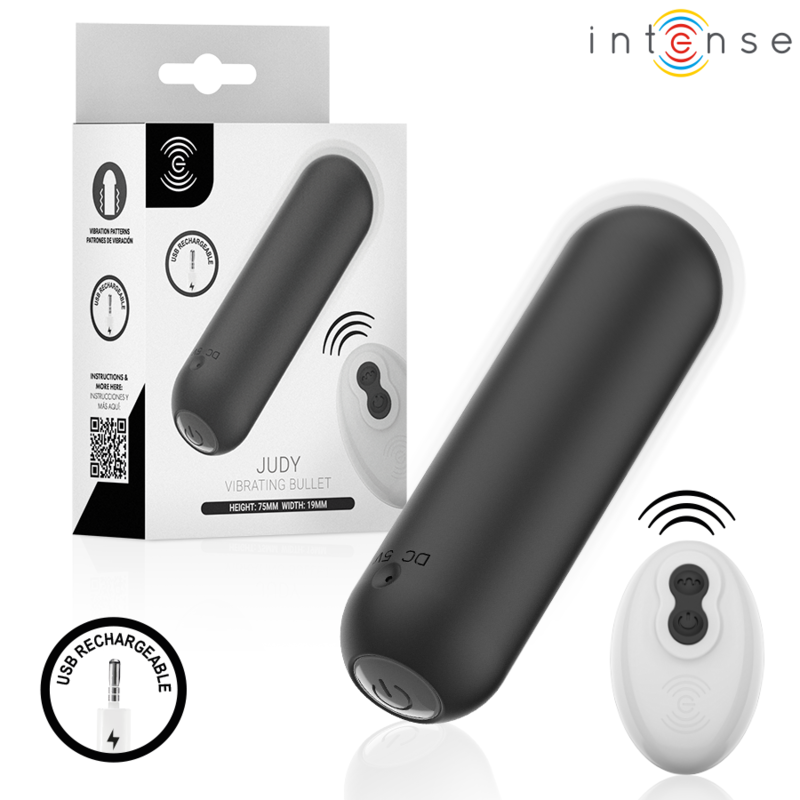 Bala vibradora Intense Judy con control remoto USB