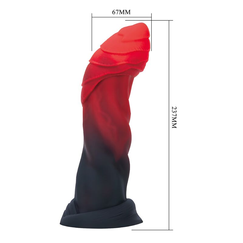 Dildo de fantasía bicolor 25 cm - Power Monsters Goliath