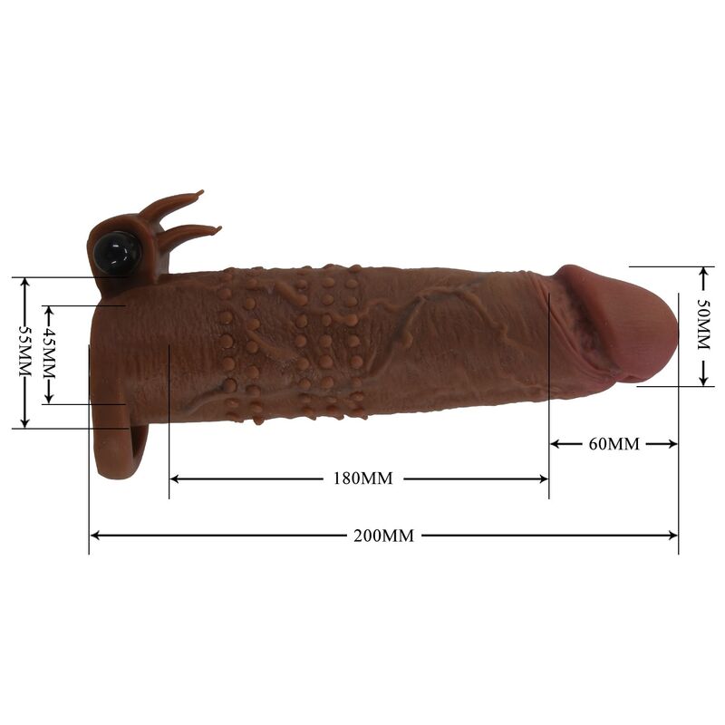 Funda para pene vibradora Quillon 20 cm - Pretty Love