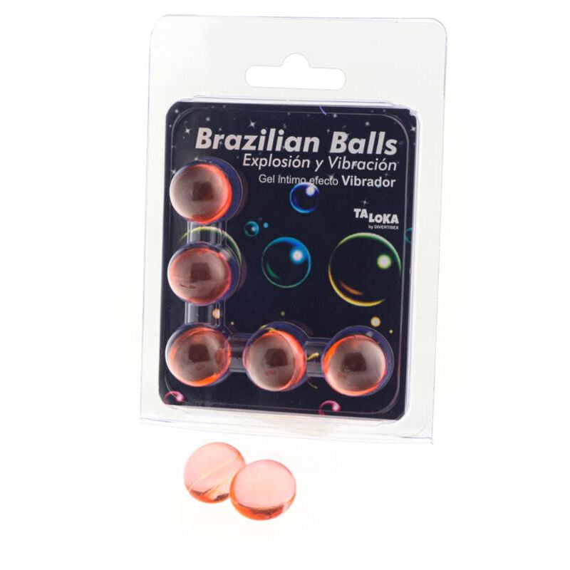 Bolas brasileñas Taloka gel efecto vibración, pack de 5