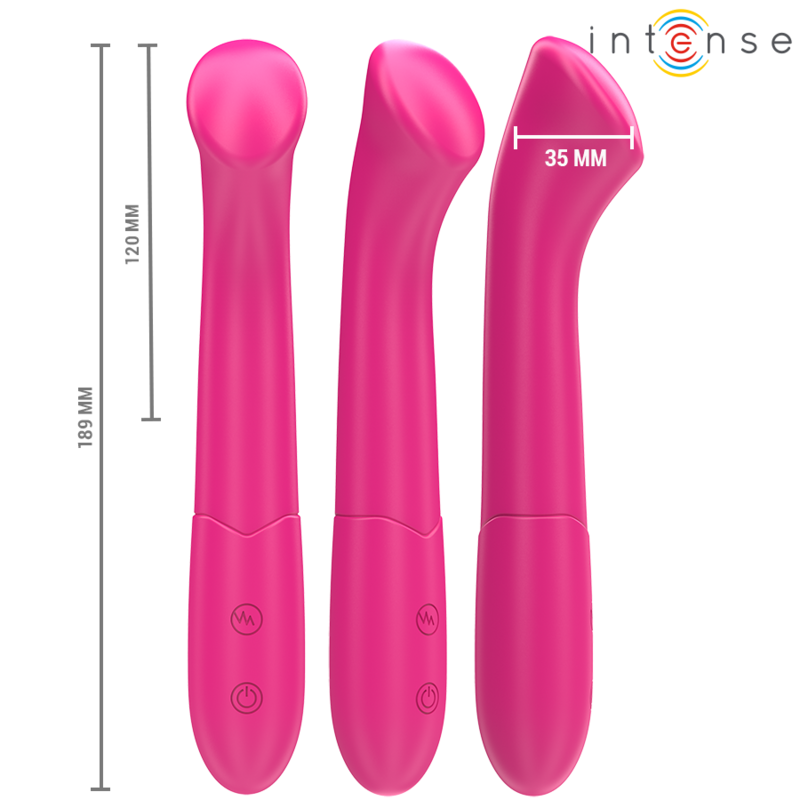 Vibrador flexible INTENSE Paty, 19 cm, motor silencioso