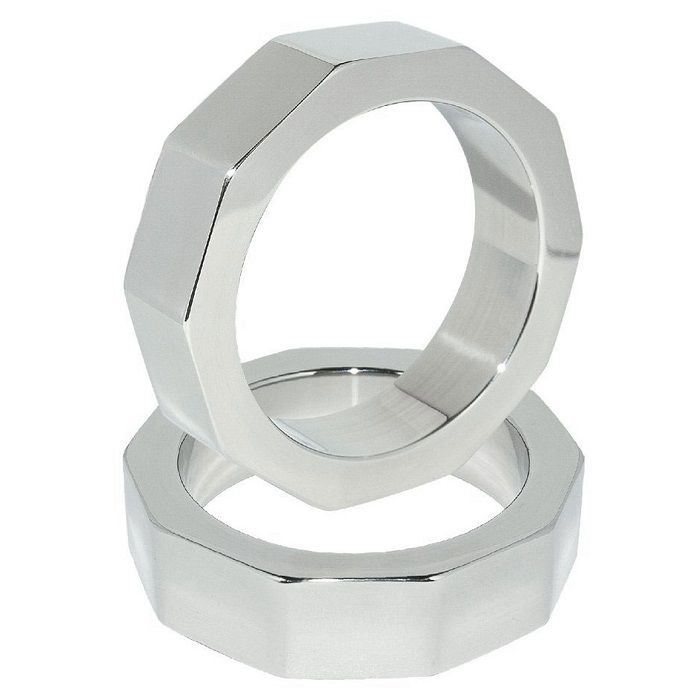 Anillo de pene y testículos Metal Hard Nut en acero, 50 mm