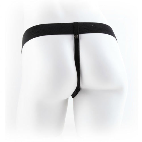 FETISH FANTASY SERIES - 9 ARNÉS CON TESTÍCULOS HUECO MAN 22.9 CM MARRÓN