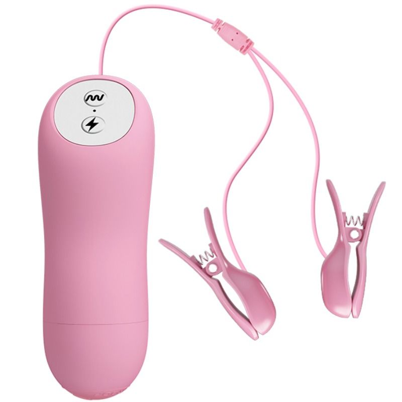 Pinzas para pezones con electroshock BAILE Romantic Wave