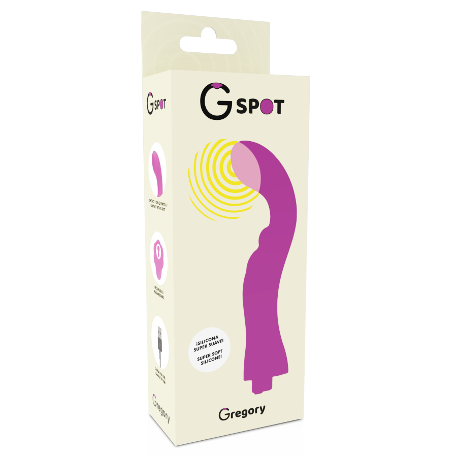 Vibrador punto G Gregory de G-SPOT, recargable y flexible