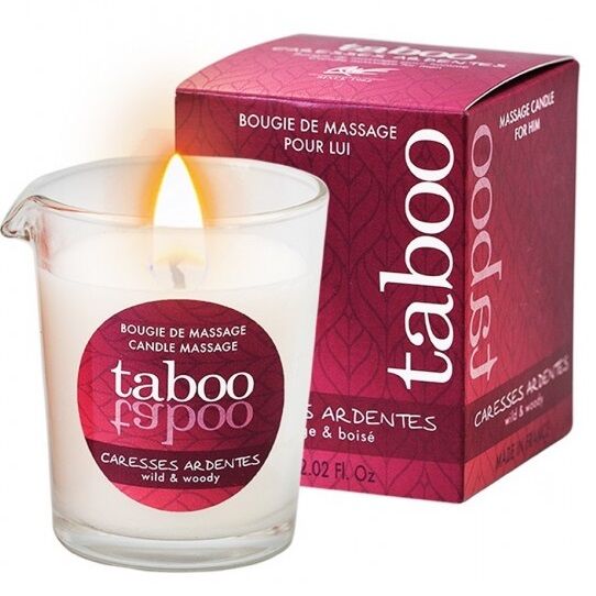 Vela de masaje para él aroma helecho amaderado - Taboo