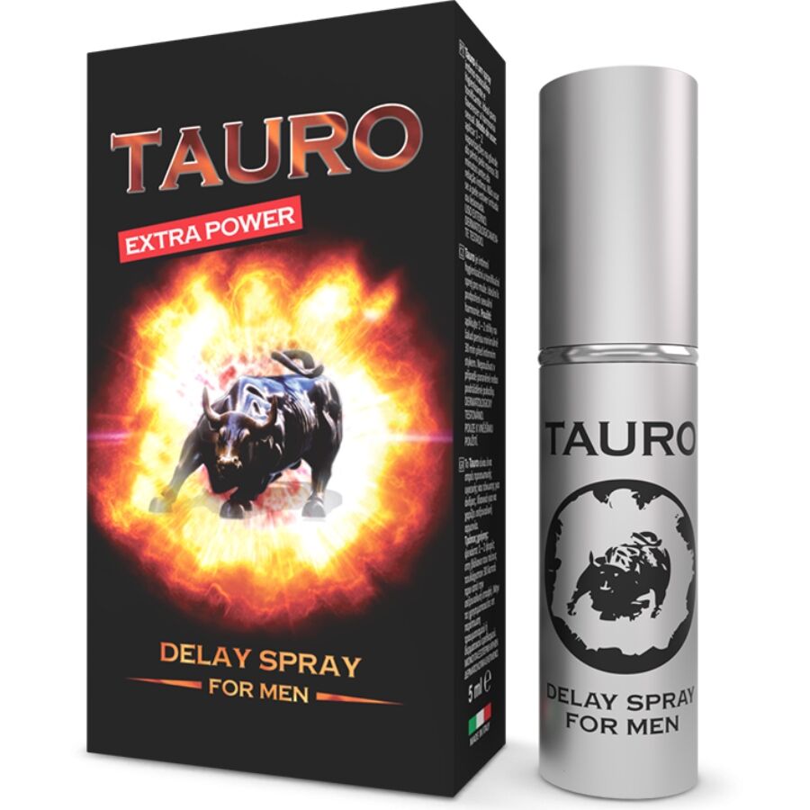 Spray retardante Tauro Extra Power 5 ml, sin anestésicos