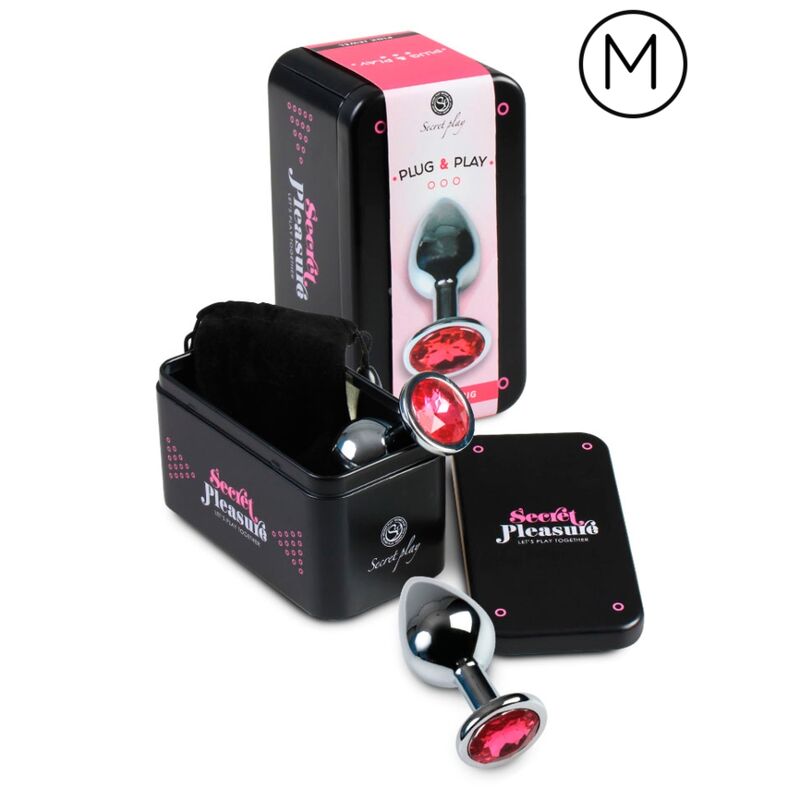 Plug anal SecretPlay Toys aluminio pulido sumergible 8 cm