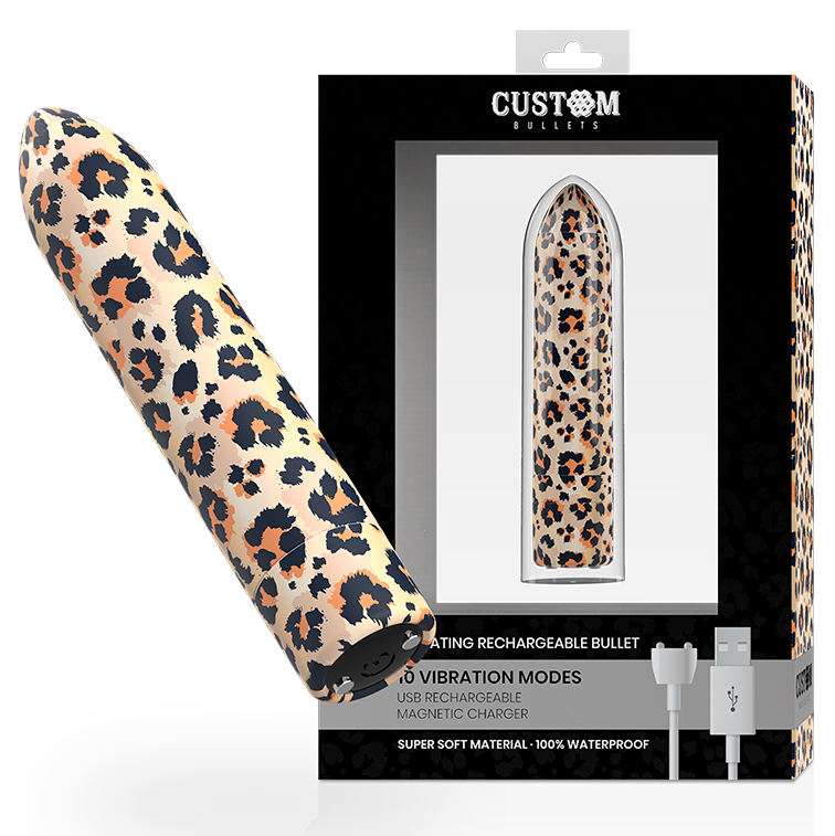 Bala vibradora Custom Bullets Leopard 10 intensidades