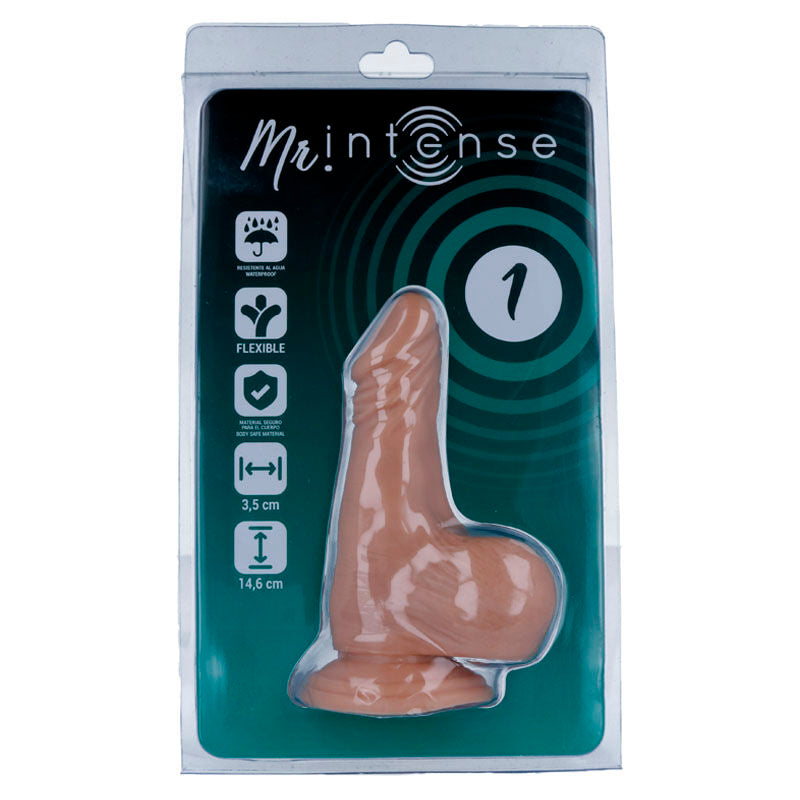 Pene realista Mr. Intense 14.6 cm, rubber y PVC con ventosa