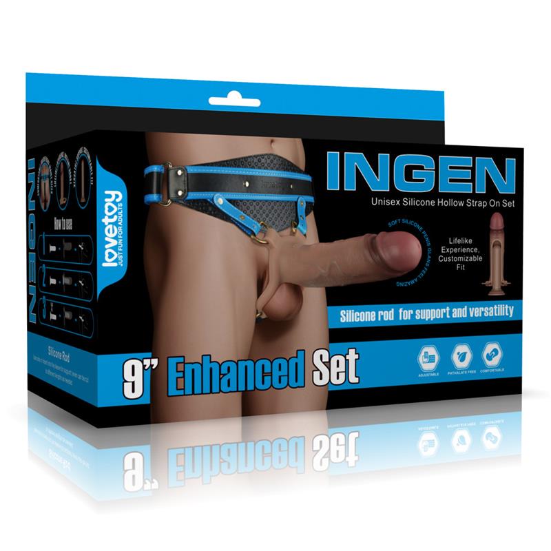 Arnés Ajustable con Dildo Hueco de Silicona LOVETOY