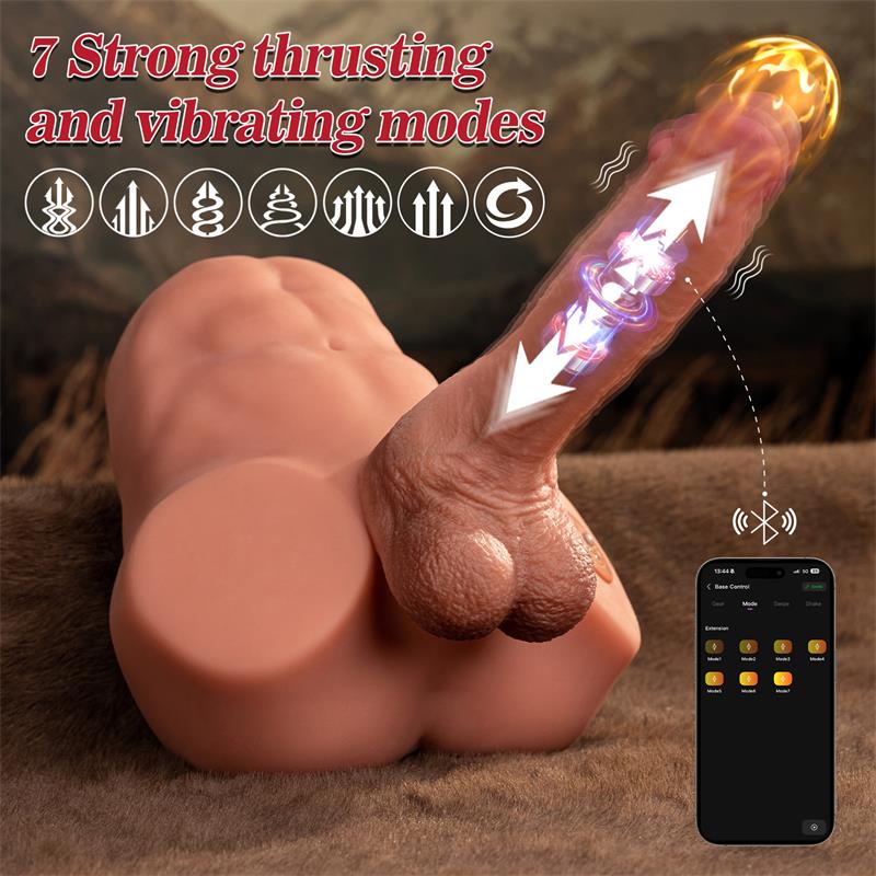 Semi torso Jonah XISE, dildo desmontable, thrusting y app