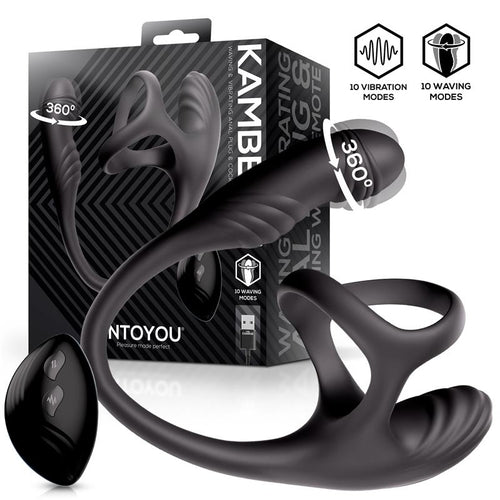 Kamber Plug Anal Vibración y Waving 360º y Estimulador Testículos