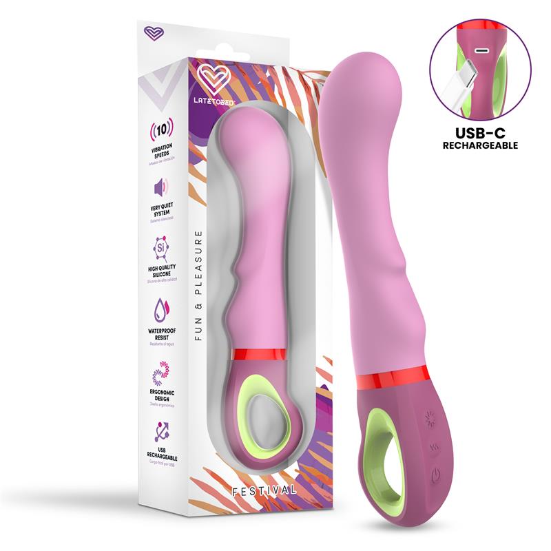 Vibrador Kandy de FESTIVAL con 10 funciones y USB-C