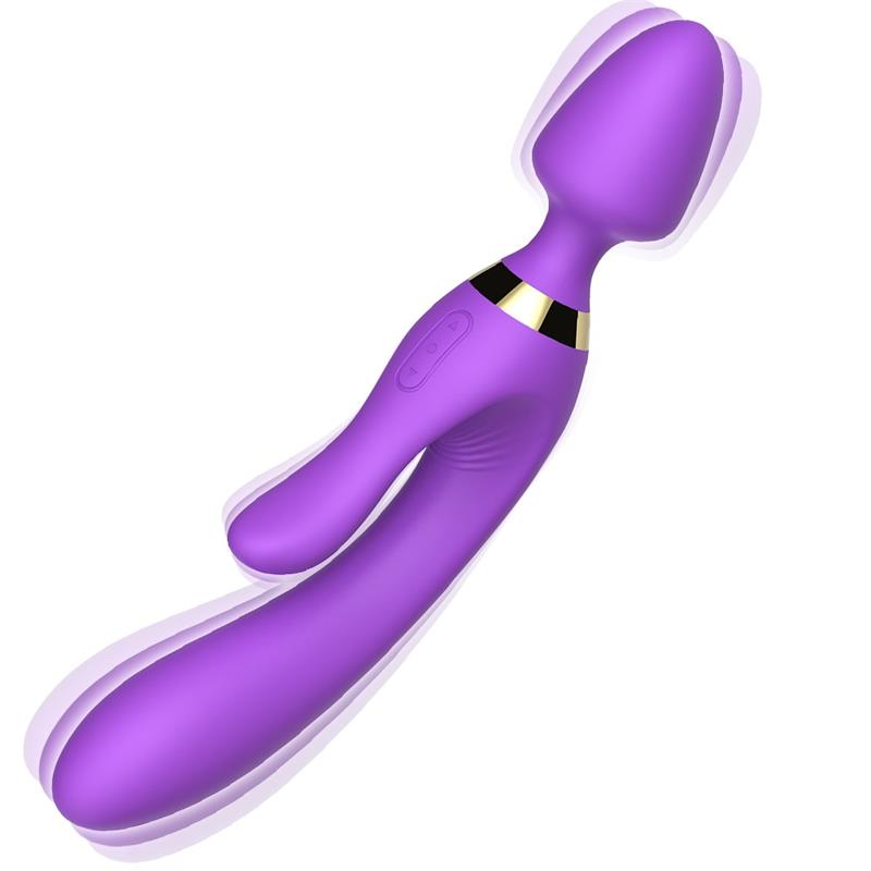 Masajeador vibrador URBAN SKY de silicona, cabezal flexible