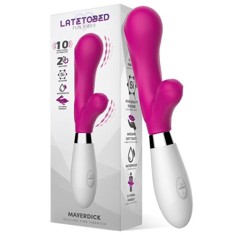 Vibrador rabbit Maverick de LATETOBED, doble motor