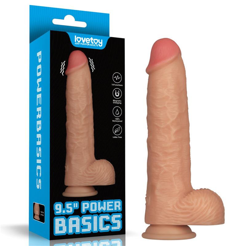 Dildo con vibración Power Basics 9.5 LOVETOY, 18 cm