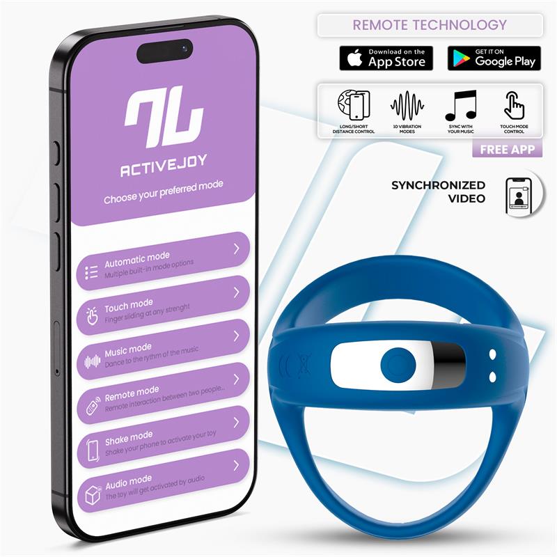 Anillo vibrador Rank INTOYOU con app ActiveJoy a distancia