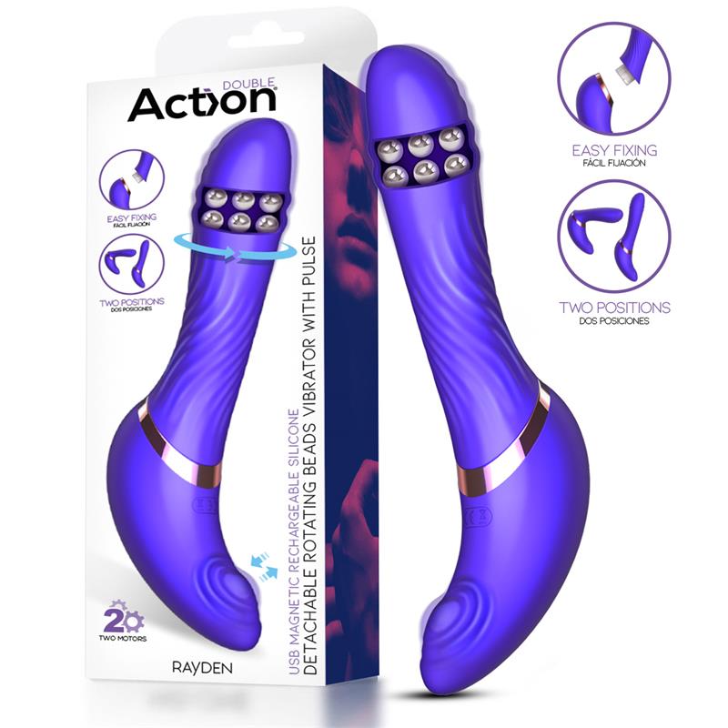 Vibrador Rayden ACTION con pulsación y bolas internas
