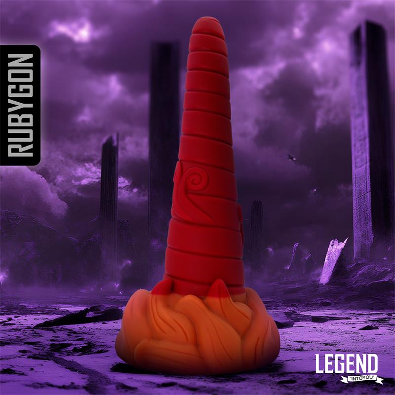 Dildo Rubygon de LEGEND, silicona líquida, 24,5 cm