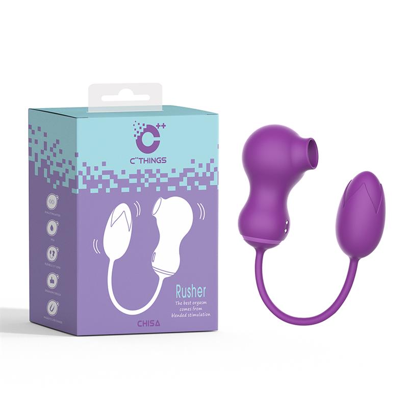 Succionador de clítoris y huevo vibrador Rusher de CHISA