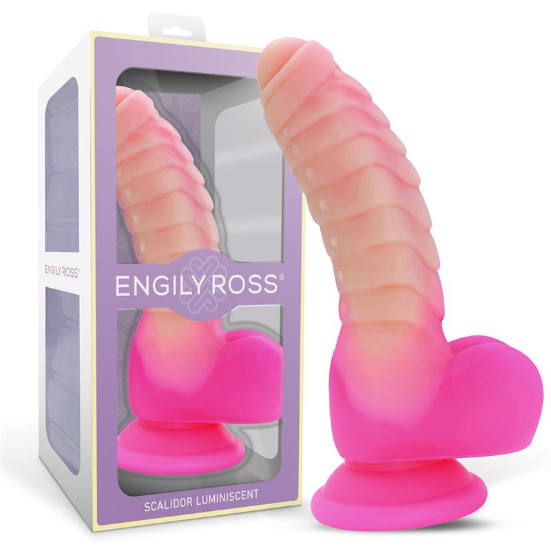 Dildo fantasía Scalidor Unicorn 18 cm brilla en la oscuridad