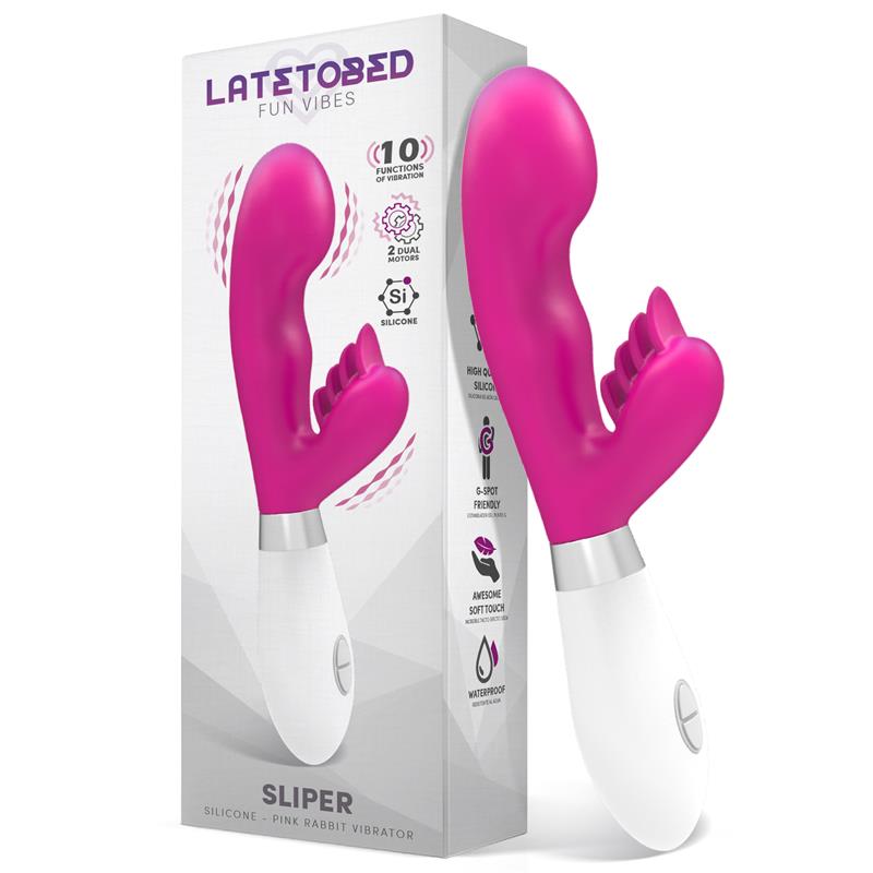 Vibrador rabbit Sliper de LATETOBED con doble motor