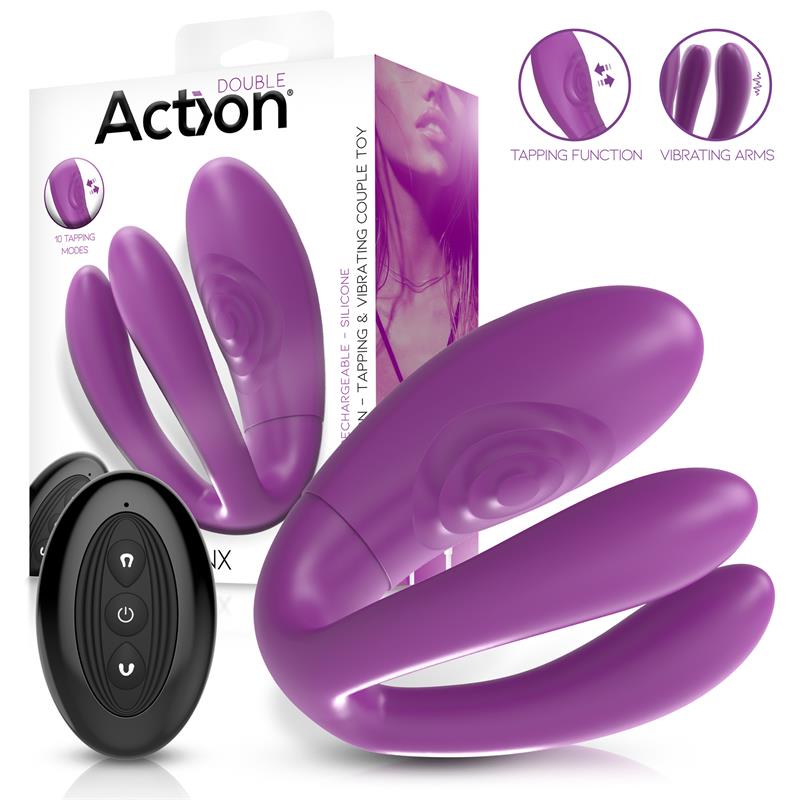 Vibrador para parejas Twinx ACTION con tapping y vibración